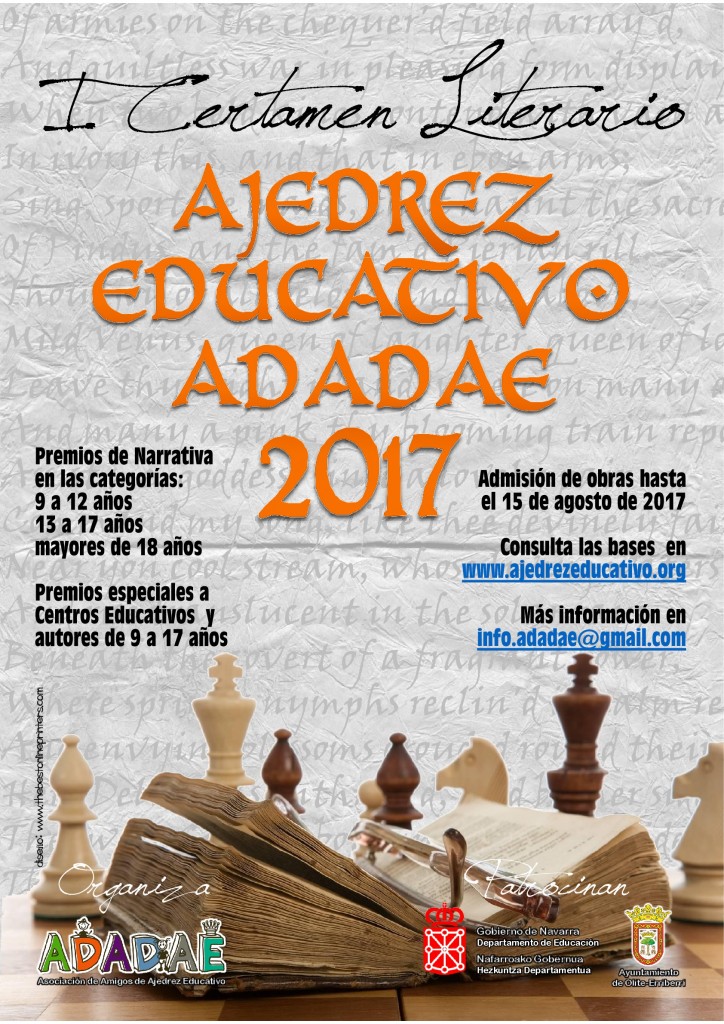 Cartel certamen Ajedrez Educativo ADADAE 2017