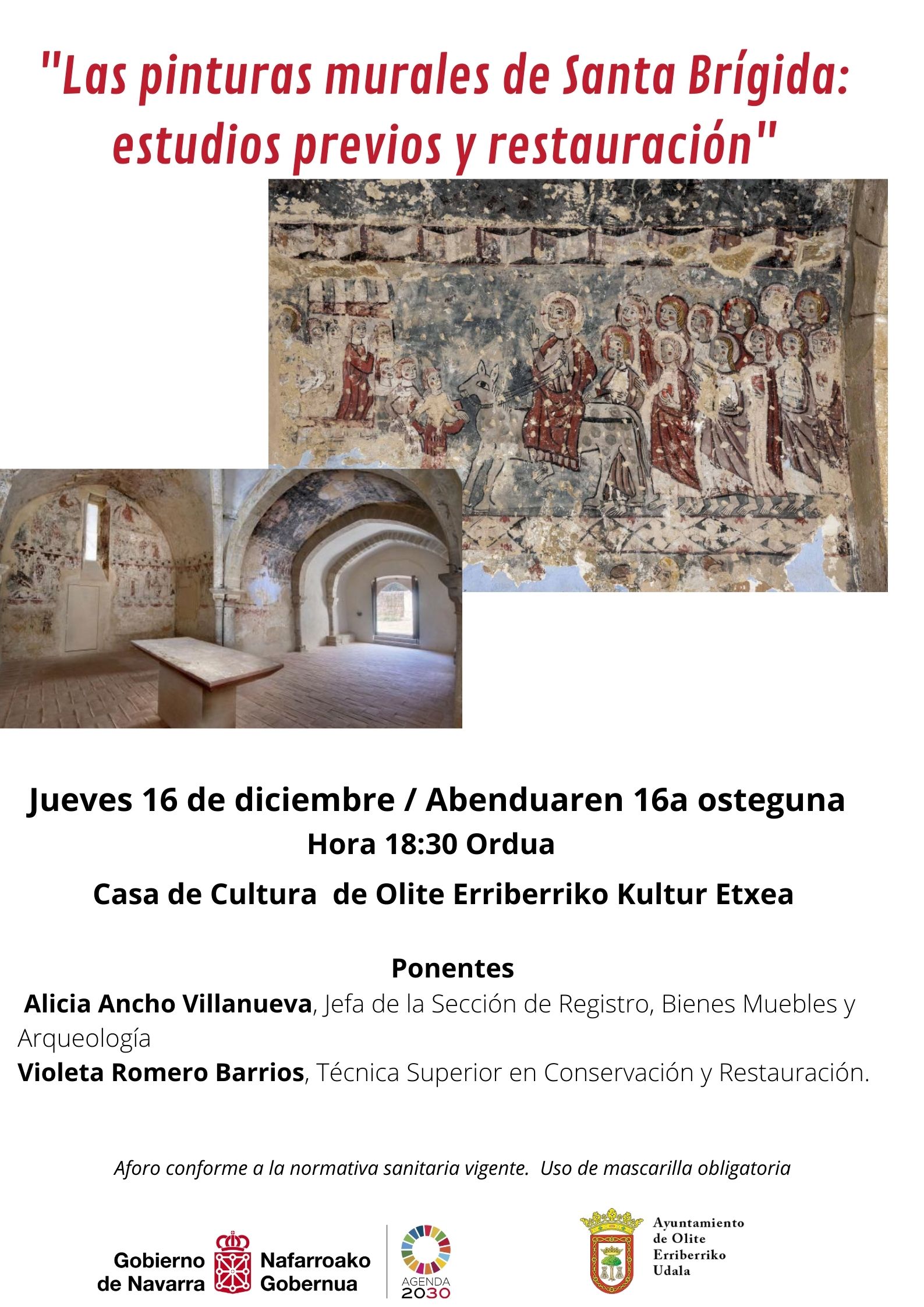 Las pinturas murales de Santa Brígida: estudios previos y restauración