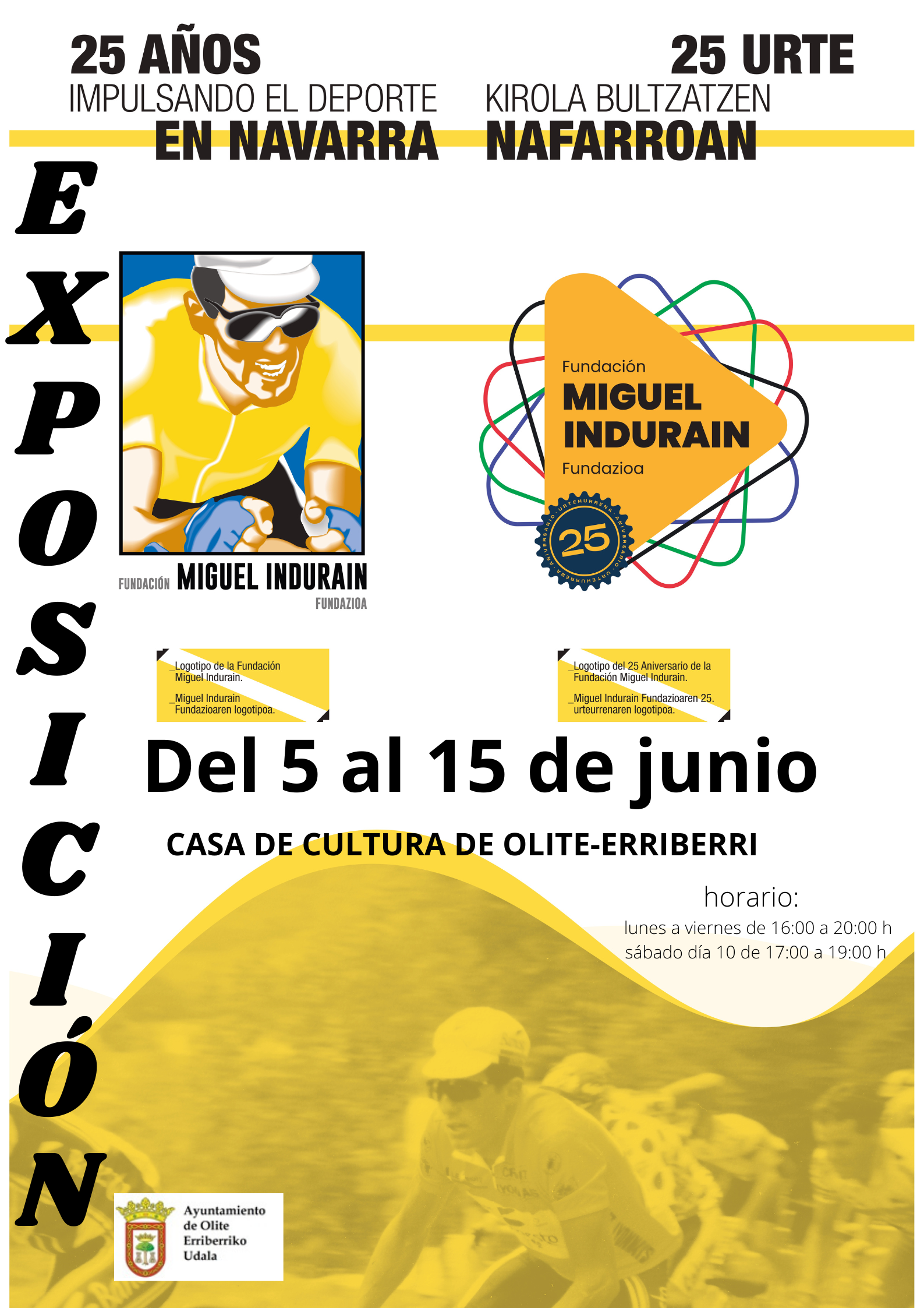 Exposición itinerante conmemorativa del 25º aniversario de Fundación Miguel Indurain Fundazioa